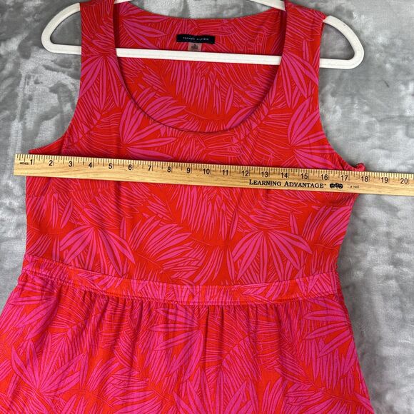 Tommy Hilfiger‎ Tropical Maxi Dress Size 8 Red Magenta Sleeveless Tiered (0721) - Picture 10 of 13